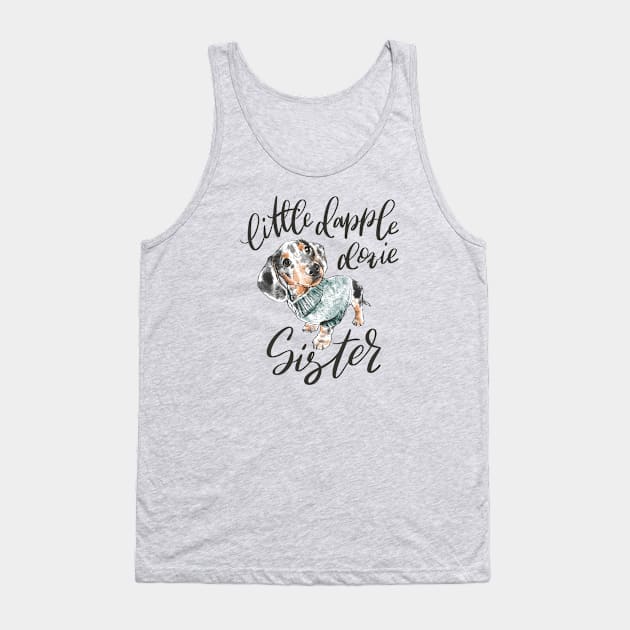 Dapple Doxie Sister Tank Top by stuckyillustration